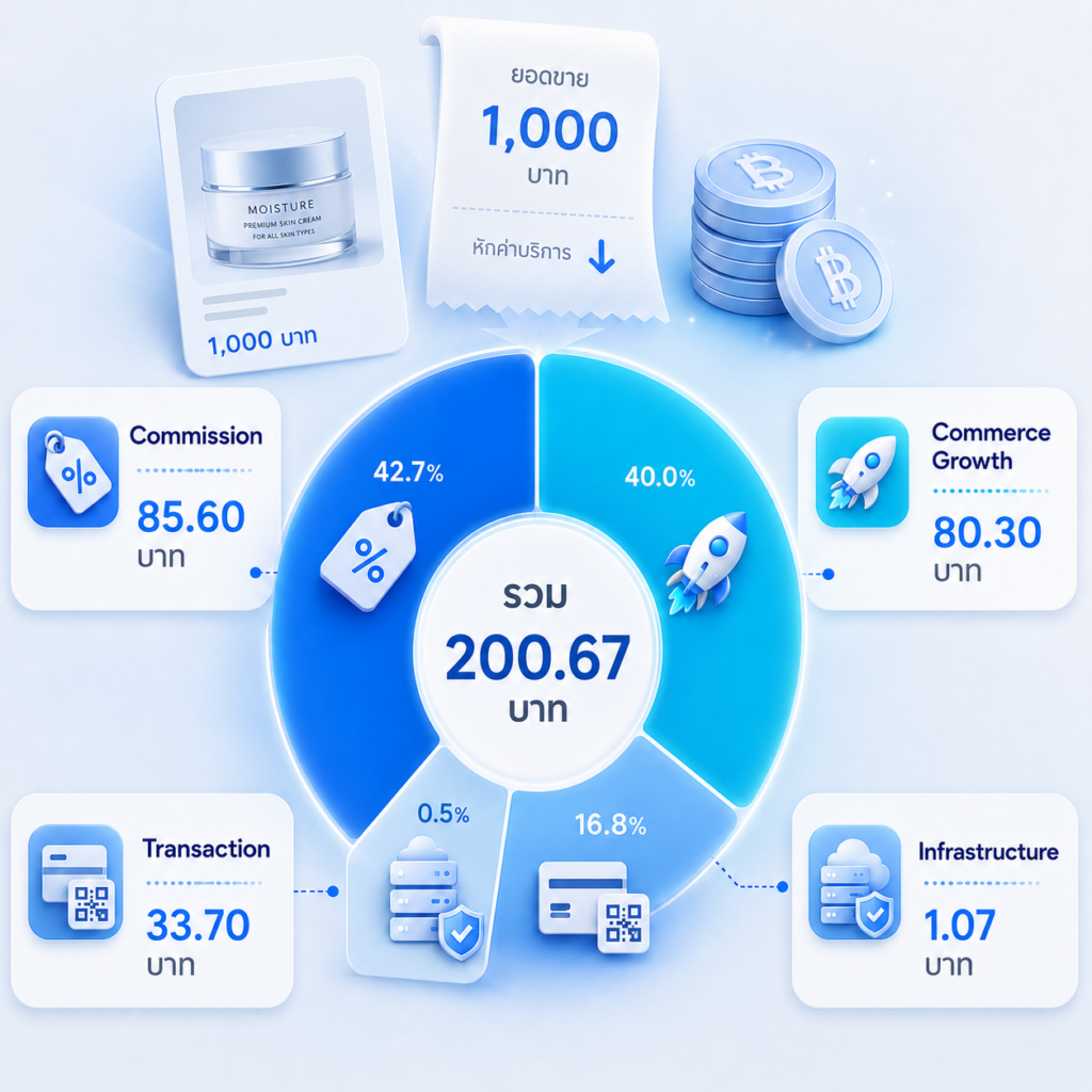 จำลองสถานการณ์ ขายของ 1 ชิ้น คุณโดนหักเงินไปเท่าไหร่?