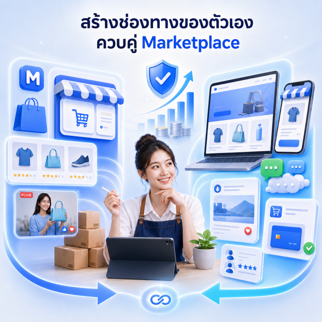 ทางรอดของพ่อค้าแม่ค้า สร้างช่องทาง D2C ควบคู่กับ Marketplace​